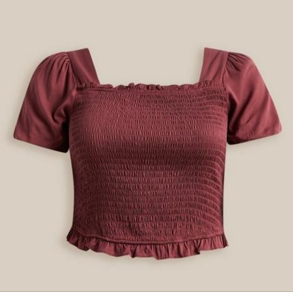 🆕 Torrid Smocked Puff Sleeve Crop Top (Torrid 6)